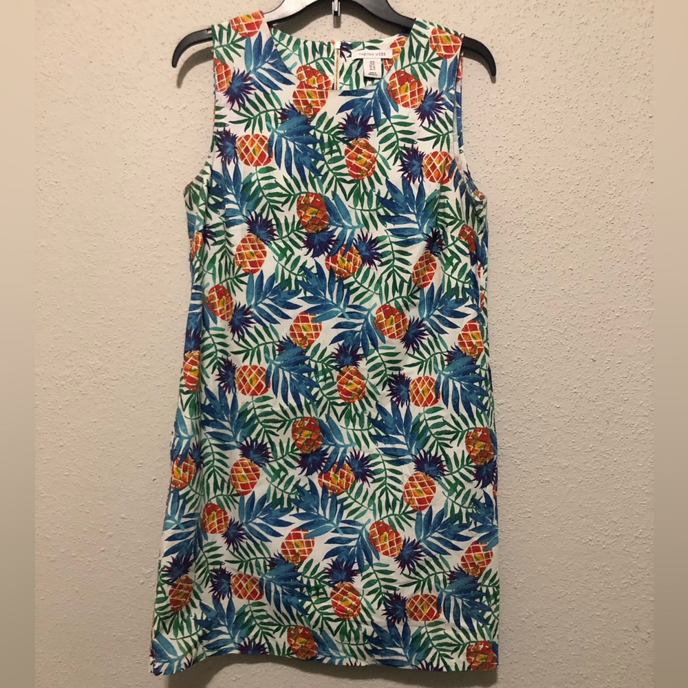 Tabitha Webb tropical print with pineapples dress